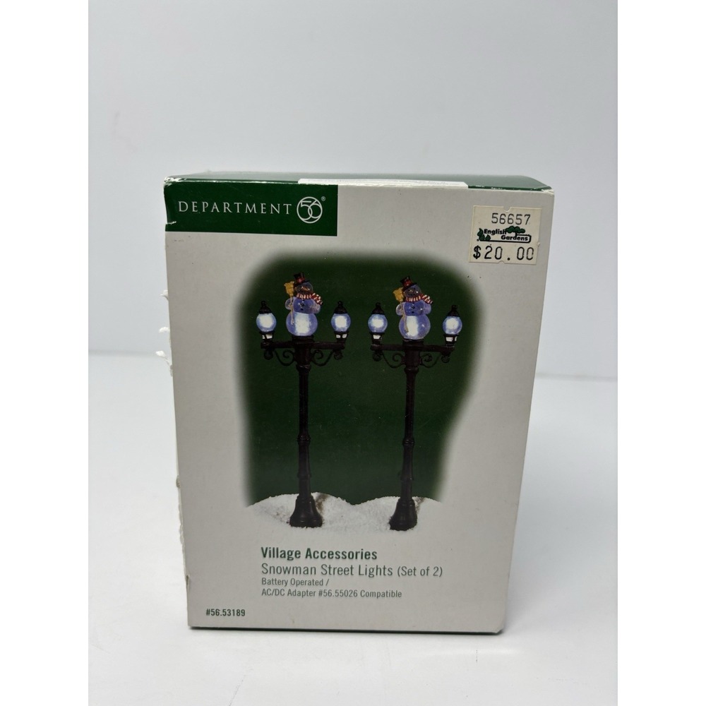 Department 56-Village Accessories-#53189 Snowman Street Lights (Set of 2)